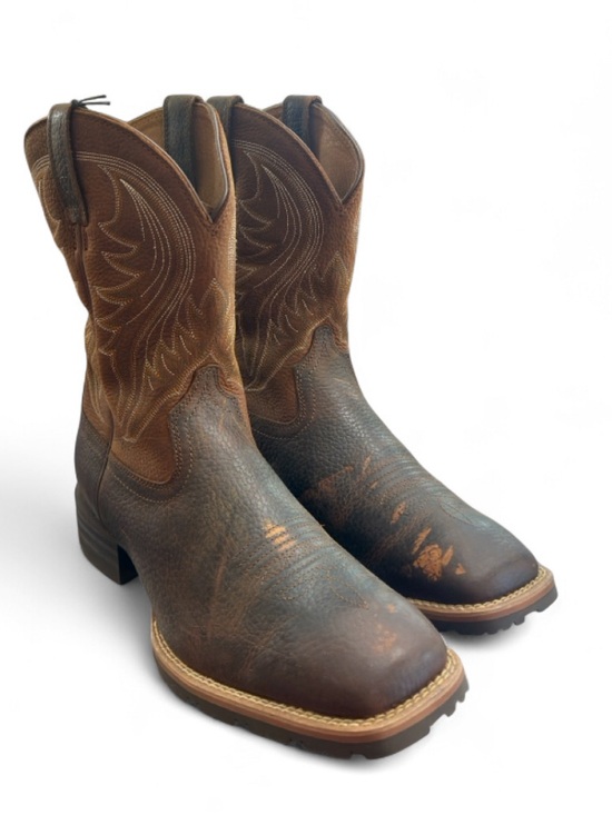 Ariat Other - Ariat Hybrid Rancher Western ‘Brown Oiled Rowdy’ Boots Size US Men’s 10 EE (NWT)